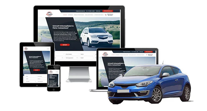 ankauf mobil Ankaufseite mobil – Autoankauf Ratekau mit rotem PKW